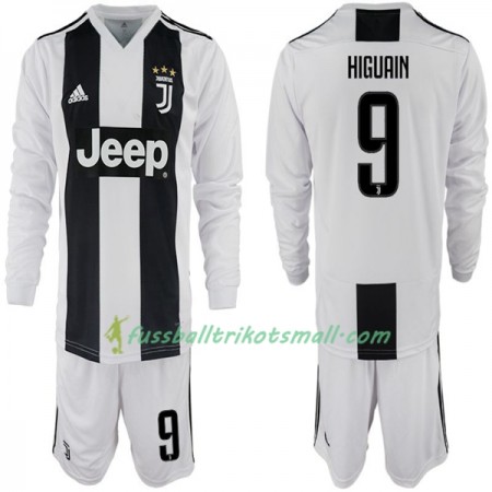 Fußballtrikots Juventus Turin Gonzalo Higuain 9 Kinder 2018-2019 Langarm Heimtrikotsatz kaufen